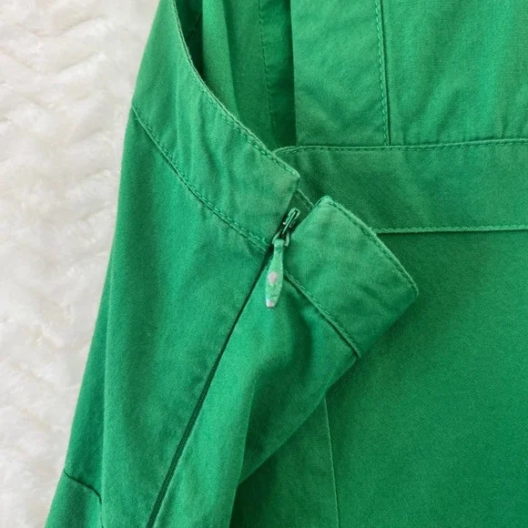 Anthropologie Maeve Kelly Green Fountain of Youth Sleeveless Shirt Dress Women 8 - Picture 9 of 16